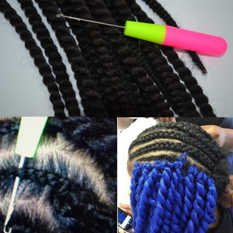 ZMAAGG 5 Pieces Different Size Latch Hook Set  Latch Hook Crochet Needle  Crochet Hook with Latch  Dreadlocks Crochet Hook Set  Latch Hook Crochet Needle  Bent Latch Hook for Carpet Making - Image 4